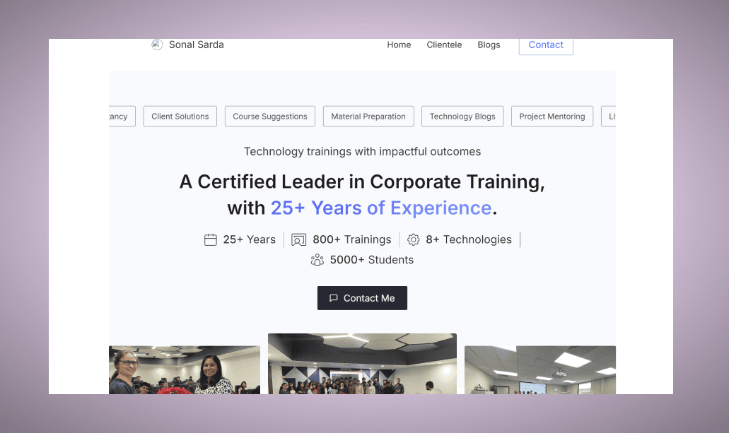 Sonal Sarda's Personal Website