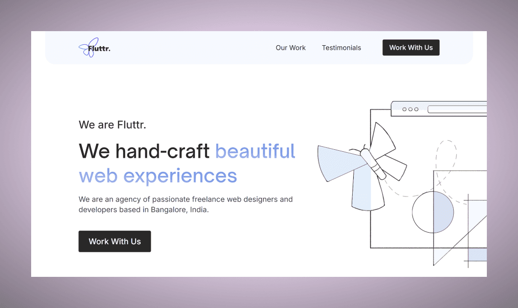 Fluttr's Website